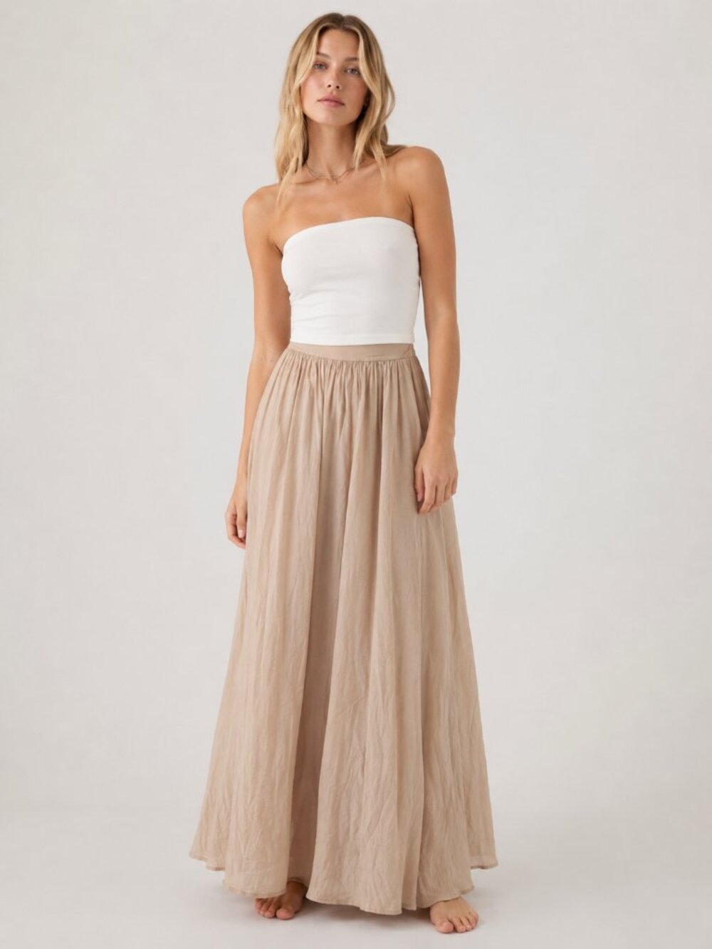 2/$30 American Eagle Outfitters Pullon A-Line Skirt with Pockets Nude XXS #A4000